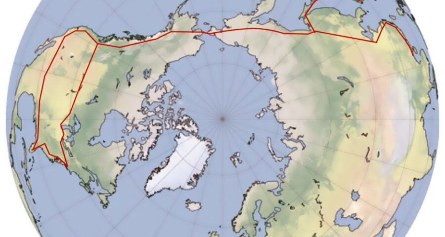 Die Verbindung über die Beringstraße ist wichtiger Teil der Weltlandbrücke, die Eurasien mit dem amerikanischen Kontinent verbindet. Bild: Schiller-Institut