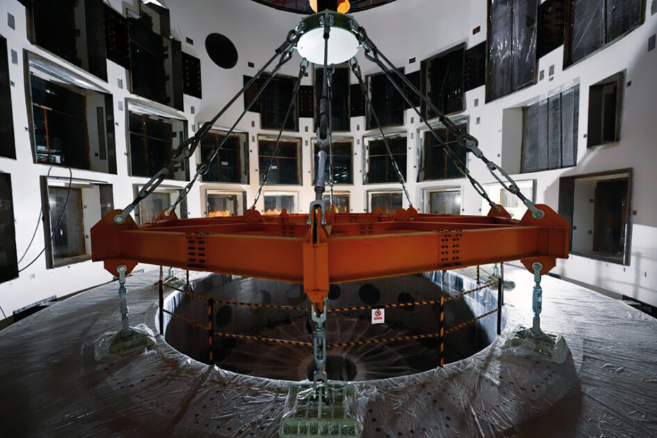 Dieses Foto, aufgenommen am 1. Oktober 2025, zeigt die Dewar-Basis des Burning Plasma Experimental Superconducting Tokamak (BEST) in Hefei. Bild: China.org