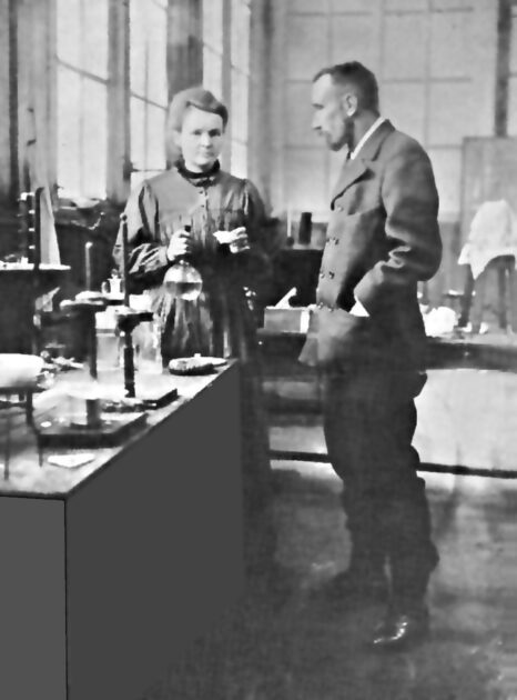 Marie und Pierre Curie in ihrem Pariser Labor 1896. Bild: AIP/Emilio Segrè Visual Archives