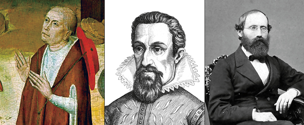 Nikolaus von Kues, Johannes Kepler, Bernhard Riemann.