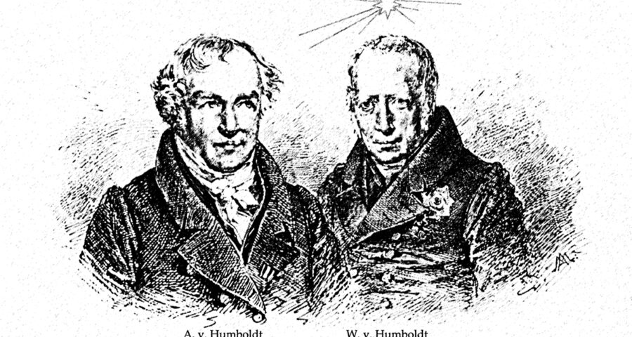 Alexander und Wilhelm von Humboldt, von einer Frontispiz-Illustration 1836.