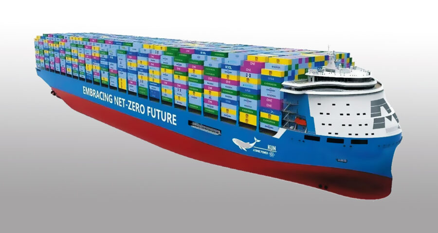 Ansicht des atomgetriebenen chinesischen Containerschiffs | Bild: China State Shipbuilding Corporation