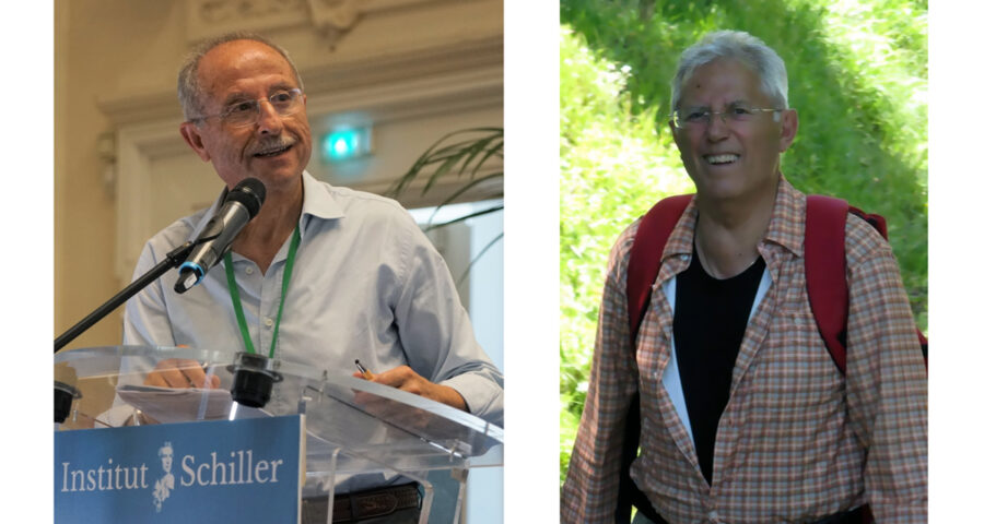 Prof. Alberto Prestininzi, italienischer Repräsentant der internationalen CLINTEL-Stiftung (links); und Prof. Uberto Crescenti, Präsident von CLINTEL-Italia (rechts). Bilder: Schiller-Institut (links); Meta/Privat (rechts)