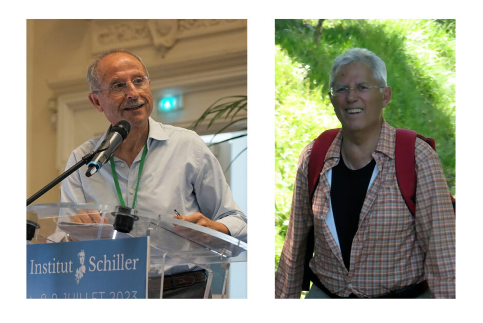 Prof. Alberto Prestininzi, italienischer Repräsentant der internationalen CLINTEL-Stiftung (links); und Prof. Uberto Crescenti, Präsident von CLINTEL-Italia (rechts). Bilder: Schiller-Institut (links); Meta/Privat (rechts)